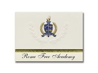 Signature Announcements Rome Free Academy (Rome, NY) Graduation Announcements, Presidential style, Basic package of 25 with Gold & Blue Metallic Foil seal