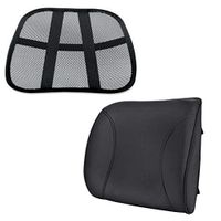 LavoHome Ultimate Combo Posture Fix Mesh Office Chair & Plush Seat Lumbar Back Support Cushion with Removable Cover - Get Better Now! (4)