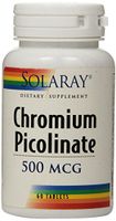 Solaray Chromium Picolinate Tablets, 500 mcg, 60 Count