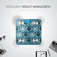 LYAOE Bluetooth Body Fat Scale Hindu Lord Ganesha Over Ornate Colorful Smart Wireless Scale with LCD Display Measuring Body Weight Bmi and Health Digital Scale