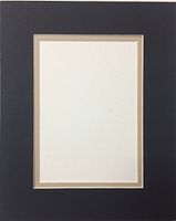 24x36 Black and Tan Double Picture Mats with White Core, for 20x30 Pictures