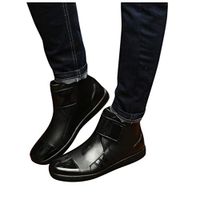 Men Waterproof Short Rain Boots Anti Slip Rubber Ankle Chelsea Booties Garden Shoes Wash Footwear Black