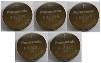 5 X Br2325 Panasonic 3 Volt Lithium Coin Cell Battery (Cr2325)