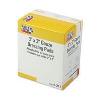 Gauze Dressing Pads, 3'' x 3'', 10/Box, Sold as 1 Box