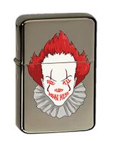 Hat Shark We All Float Down Here Horror Movie Clown Vector KGM Thunderbird Vintage Lighter - Sparkle Black