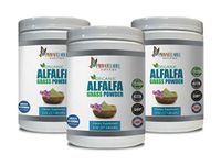 Organic Heart Health Supplements - Alfalfa Grass Organic Powder - Digestion Alfalfa - 3 Cans 24 OZ (168 Servings)