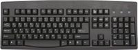 Cyrillic - Russian - English USB (Little Flat Plug) Wired Computer Keyboard (Black) SimplyPlugo Brand Black Background Keys with White (or off White) Characters Letters (Certified Refurbished)