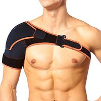 Tbest Shoulder Support Brace Adjustable Shoulder Support Brace Strap Joint Sport Gym Compression Bandage Wrap Ideal for Men and Women Sports