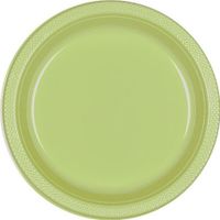Bulk Round Plastic Plates | 50ct (7 inch, Leaf Green)