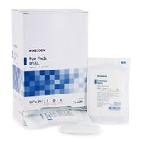 McKesson - Eye Pad Cotton Filler/Spun Blown Polypropylene NonWoven Outer Layer 2-1/8 X 2-5/8 Inch Sterile - 1/Package