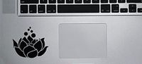Lotus Flower Decal TWO PACK Vinyl Sticker|MacBook Laptop Computer Cars Trucks Vans Walls| BLACK |2.5 x 2.25 in|CCI864