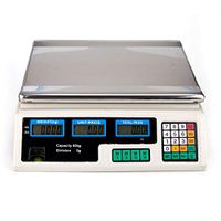 onEveryBaby 40kg/5g Digital Price Computing Scale for Vegetable US Plug Silver & White