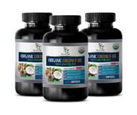 Weight Loss Vitamins and Supplements - Medium Chain Fatty ACIDS - Coconut Oil Organic 2000 MG - Coconut Oil Capsules Organic Extra Virgin - 3 Bottles 180 Softgels