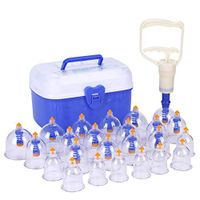 Ewinodon Cups Vacuum Cupping Medical Vacuum Cans Body Cups Cellulite Suction Cup Therapy Back Massage Relax Anti-Cellulite 24 PCS
