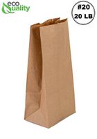 EcoQuality 1000 Brown Kraft Paper Bag (20 lb) Large - Paper Lunch Bags, Small Snacks, Gift Bags, Grocery, Merchandise, Party Bags (16 x 8 x 5.5 in.) (20 Pound Capacity)
