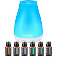 InnoGear Essential Oil Diffuser with Oils, 150ml Aromatherapy Diffuser with 6 Essential Oils Set, Aroma Cool Mist Humidifier Gift Set