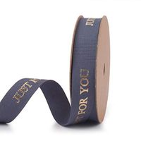 XKSIKjian's Gift Wrapping Supplies, 15mmx10 Yards Just for You Letter Gold Foil Print Box Packaging Ribbon Wedding Festival Birthday Party DIY Gift Wrap Decor - Blue