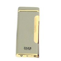 WO Ultra Thin Windproof Refillable Butane Gas Cigar Cigarette Lighter (Gray)