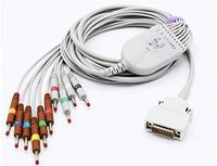 Fitness and Activity Data Analysis Cable, for Mortara ELI50 ELI100 ELI200 Integrated Leadwire, 10 Leads Body Composition Tester Cable, 15 Pinnnnnns, 3m Length, 4.0 Banana Insert Ending