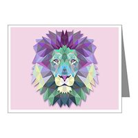 Note Card Triangle Lion King of the Jungle