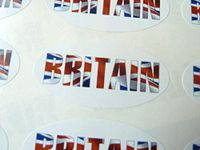 Pack of 30 Britain Flag Seals, 51x25mm Oval Seal Labels, Stickers for Craft, Decoration, Gift Wrapping, Presents, Envelopes, Bags or Cards