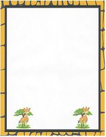 Baby Giraffes Stationery Printer Paper 26 Sheets