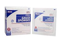 Dukal Gauze Sponge, 12-Ply, Sterile, 4" x 4", White (Pack of 1200)