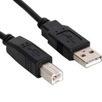 MaxLLTo 10FT USB2.0 Type A Male to Type B Male Cable Data Transfer Host Cable For Yamaha YPG-535 88-key Portable Grand Graded-Action USB Keyboard, EZ-220 61-Key Portable Keyboard
