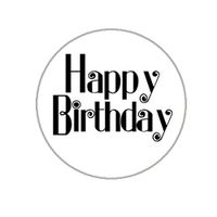 Happy Birthday Envelope Seals - 1.2" Happy Birthday Stickers -144 Stickers (Formal)