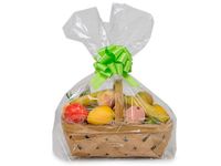 A1BS Clear Cello Cellophane Bags Gift Basket Package Flat Gift Bags (Gusset Style (22 in X 8 in X 25 in))