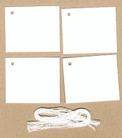 New! 100 (2-1/2"x3") Blank White Tags & Strings for Gifts, Crafts, Wedding, Party Favors