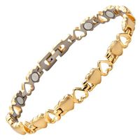 Willis Judd New Womens Love Heart Titanium Magnetic Bracelet in Black Velvet Gift Box + Free Link Adjuster