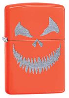 Zippo Lighter: Halloween Jack O'Lantern - Neon Orange 80475