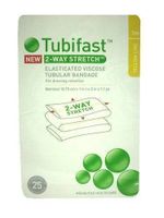 TUBIFAST YELLOW LINE 10.75CM X 1M (NEW) 2-WAY STREATCH ELASTICATED VISCOSE TUBULAR BANDAGE FOR DRESSING RETENTION YELLOW LINE 1M - 10.75CM X 1M by TUBIFAST