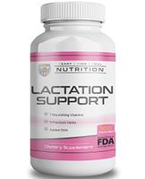 HMS Nutrition Organic Lactation Support Mother's Breast Feeding Aid Premium Vitamins and Organic Herb Formula 120 Count 2 Month Supply Fenugreek Milk Thistle Flaxseed Fennel Seed Goat's Rue