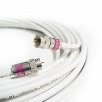 35ft MADE IN USA COMMSCOPE 2275V PLENUM CMP RG6 Coaxial Cable 75 Ohm 3Ghz UL ETL COMMERCIAL GRADE SATELLITE TV BROADBAND INTERNET COMMUNICATION CATV RoHS BRASS compression F-Connectors