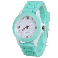 IEason Women Silicone Rubber Jelly Gel Quartz Casual Sports Wrist Watch (Mint Green)