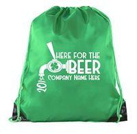 Custom St Patrick's Day Backpack Personalized Drawstring Bags, Reusable Gift bag - 10PK Forest Green CE2500Patty S1
