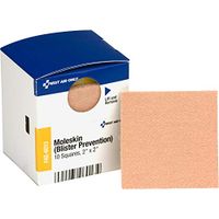 First Aid Moleskin/Blister Protection, 2in. Squares, 10/Box