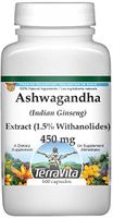 Ashwagandha (Indian Ginseng) Extract (1.5% Withanolides) - 450 mg (100 Capsules, ZIN: 514060) - 2 Pack