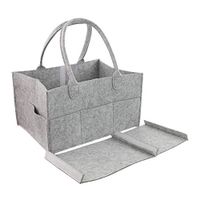 Jishipin Baby Diaper Caddy Bag, Pyhot Multifunction Nursery Bag Storage Bin Basket Foldable for Diapers, Baby Wipes, Kid Toys Organizer