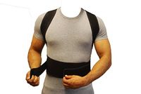 Back Support with 2 pcs Steel for Posture Corrector and Adjustable Double Pull Shoulder Back Support Belt (XXL)