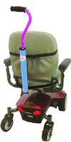 CaneTUBE® Cane Holder for Scooters, Power Chairs & Wheelchairs (Blue) - Secure, Practical, Easy to Adjust Cane Holder with Nylon Straps, 2 Buckles & Rubber Collar for No Rattling