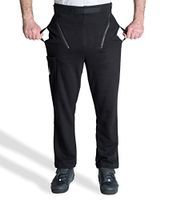TransferPants - Transfer Disabled Patient Easily and Safely - Fleece, Black (XS (32-34” Waist))