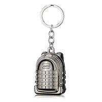 LINGAN USB Lighter Coil Pendant Cigarette Lighter Keyring Portable Mini Lighter Rechargeable Flameless Windproof Backpack Keychain Lighter Metal for Men Women (Black)