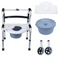 Standard Walkers Walker Non-Slip Disabled Auxiliary Equipment Anti-Fall Folding Height Adjustment Old Man Trolley (Color : Silver, Size : 7080cm)