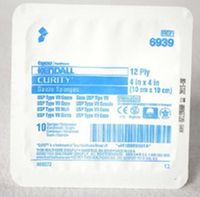 Curity Gauze Sponge 4" x 4" 12-Ply PK of 10/tray  - Single Tray Only