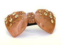 Handcrafted Crystal Barrette Hair Clip - A Delicate Pattern Marble Finished Textures a Striking Barrette Hair Clip