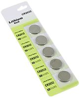 WGV CR2032 3-volt Lithium Coin Battery Strip, 5 Battery Pack