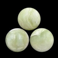 AD Beads Natural Gemstone Harmony Round Ball Crystal Healing Sphere Massage Rock 20~50mm (07 Afghan Jade, 30mm)